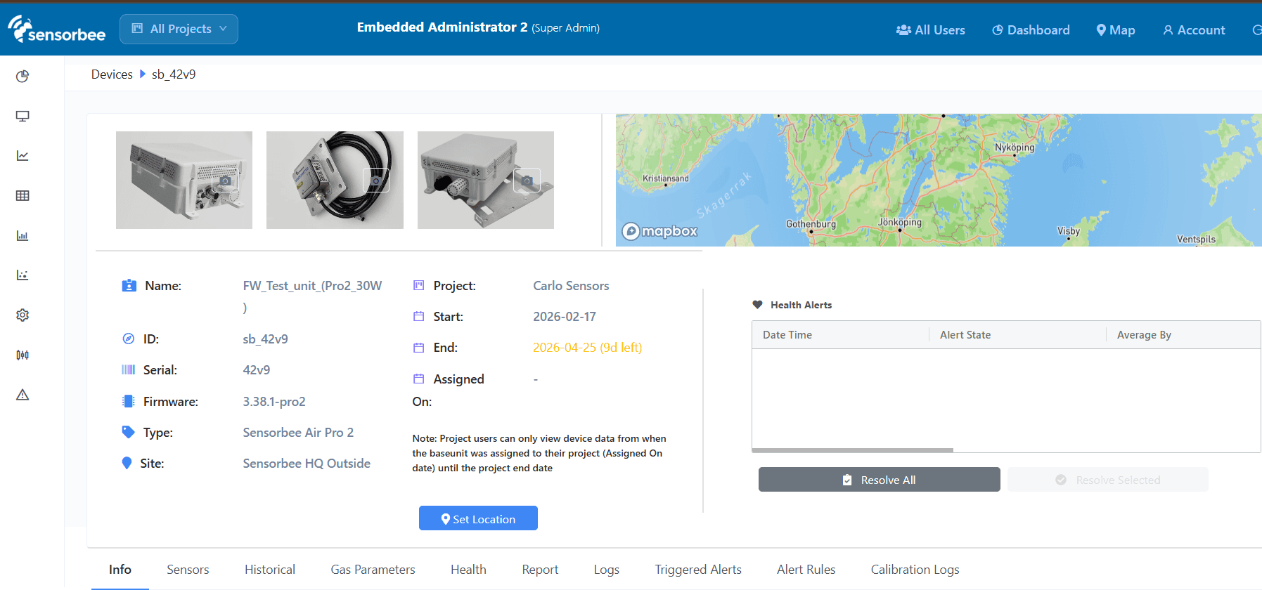 Sensorbee Cloud Projekt — Organisieren Sie Sensoren um das Wesentliche.