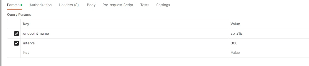 Query parameters for /polling