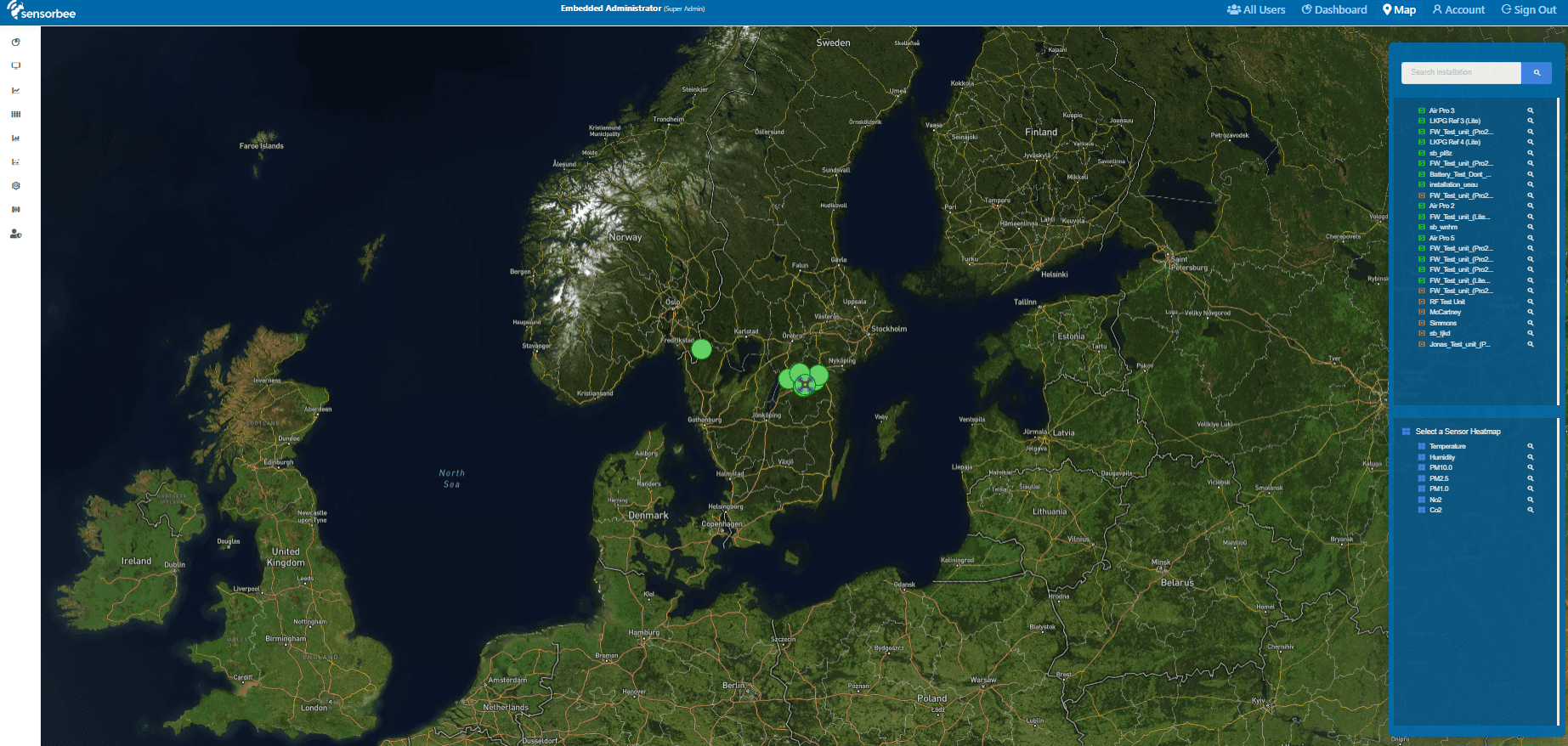 Map — sensor layer