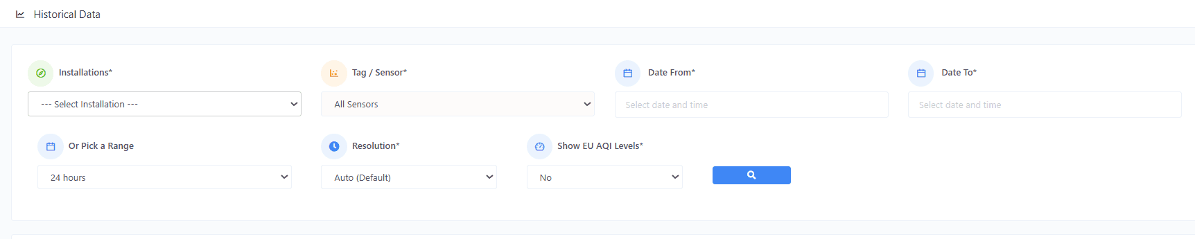 Historical data filters