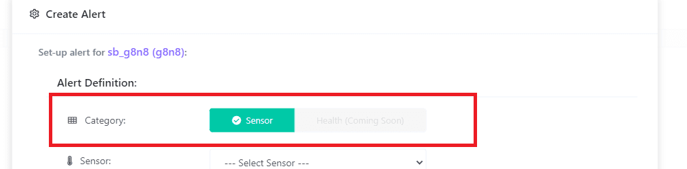Alert category