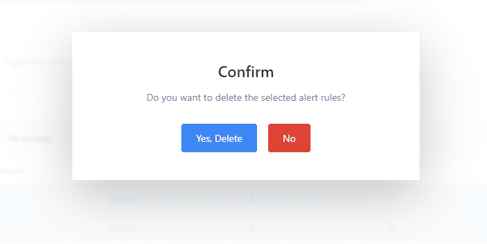 Delete confirmation