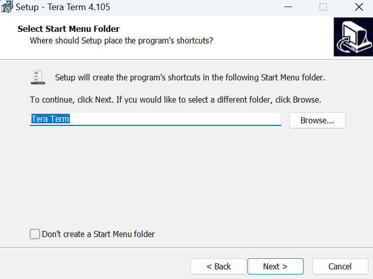 Start menu folder